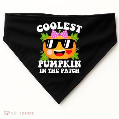 Coolest Pumpkin In The Patch Gift Funny Halloween Costume Gift USA-Made Doggie Bandana