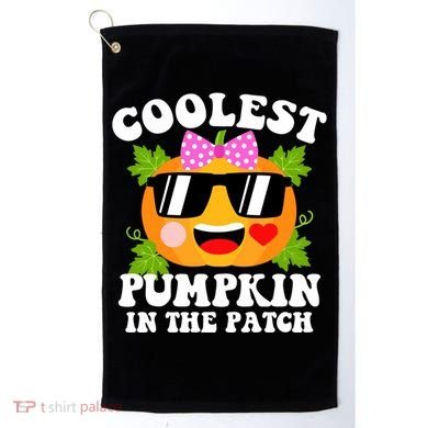 Coolest Pumpkin In The Patch Gift Funny Halloween Costume Gift Golf Towel