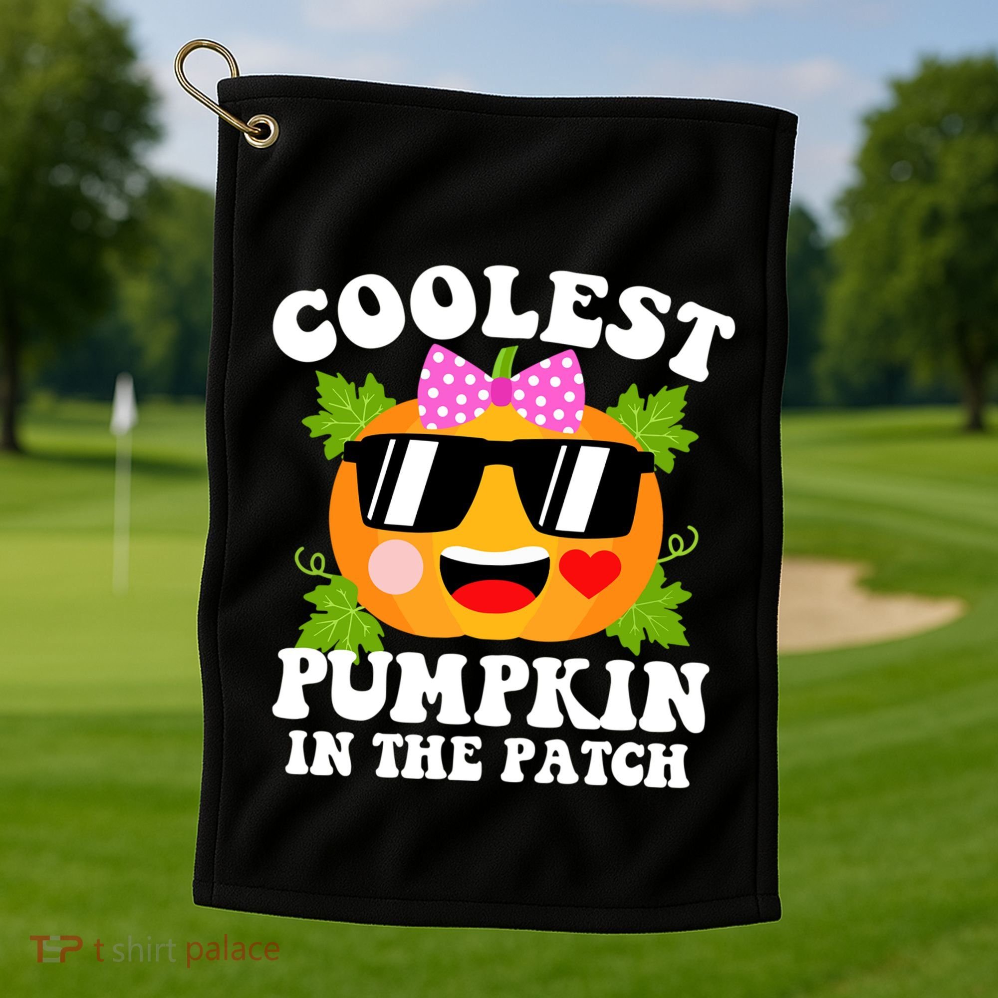 Coolest Pumpkin In The Patch Gift Funny Halloween Costume Gift Golf Towel