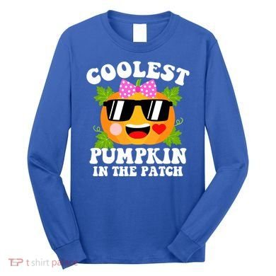 Coolest Pumpkin In The Patch Gift Funny Halloween Costume Gift Long Sleeve Shirt