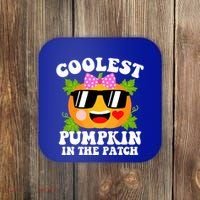 Coolest Pumpkin In The Patch Gift Funny Halloween Costume Gift Coaster thumb 0