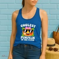 Coolest Pumpkin In The Patch Gift Funny Halloween Costume Gift Women's Tank Top thumb 2