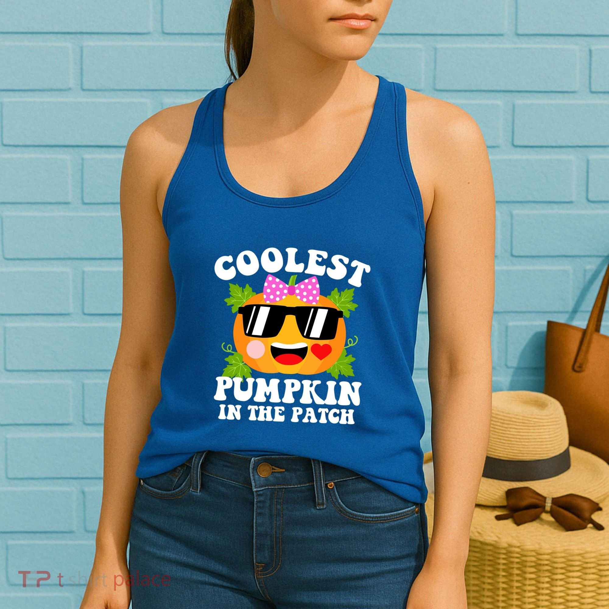 Coolest Pumpkin In The Patch Gift Funny Halloween Costume Gift Women's Tank Top