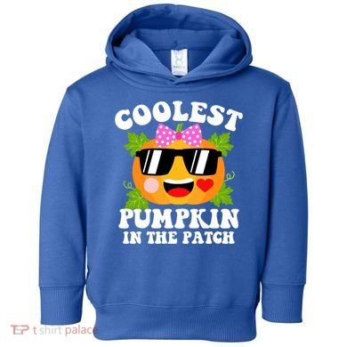Coolest Pumpkin In The Patch Gift Funny Halloween Costume Gift Toddler Hoodie