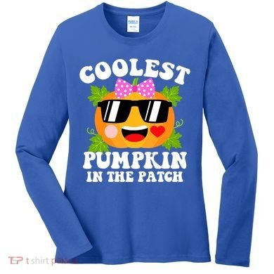 Coolest Pumpkin In The Patch Gift Funny Halloween Costume Gift Women's Long Sleeve Shirt