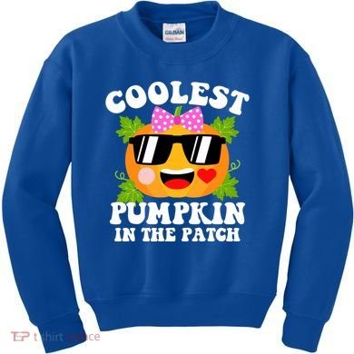 Coolest Pumpkin In The Patch Gift Funny Halloween Costume Gift Kids Sweatshirt
