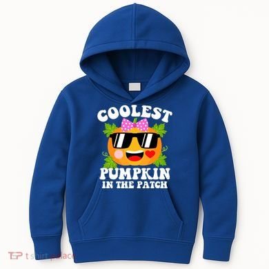 Coolest Pumpkin In The Patch Gift Funny Halloween Costume Gift Kids Hoodie