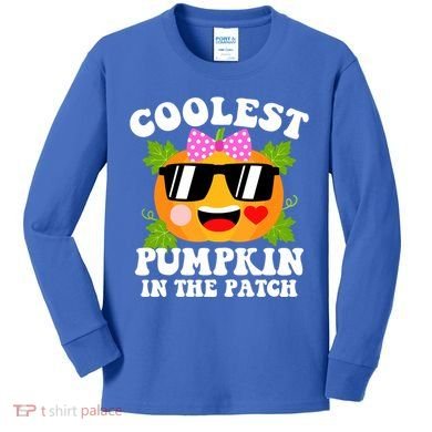Coolest Pumpkin In The Patch Gift Funny Halloween Costume Gift Kids Long Sleeve Shirt