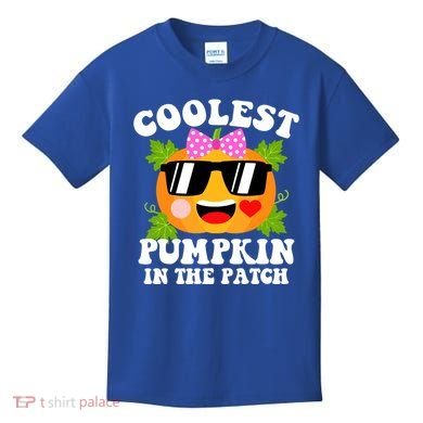 Coolest Pumpkin In The Patch Gift Funny Halloween Costume Gift Kids T-Shirt