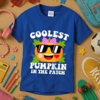 Coolest Pumpkin In The Patch Gift Funny Halloween Costume Gift Kids T-Shirt thumb 3