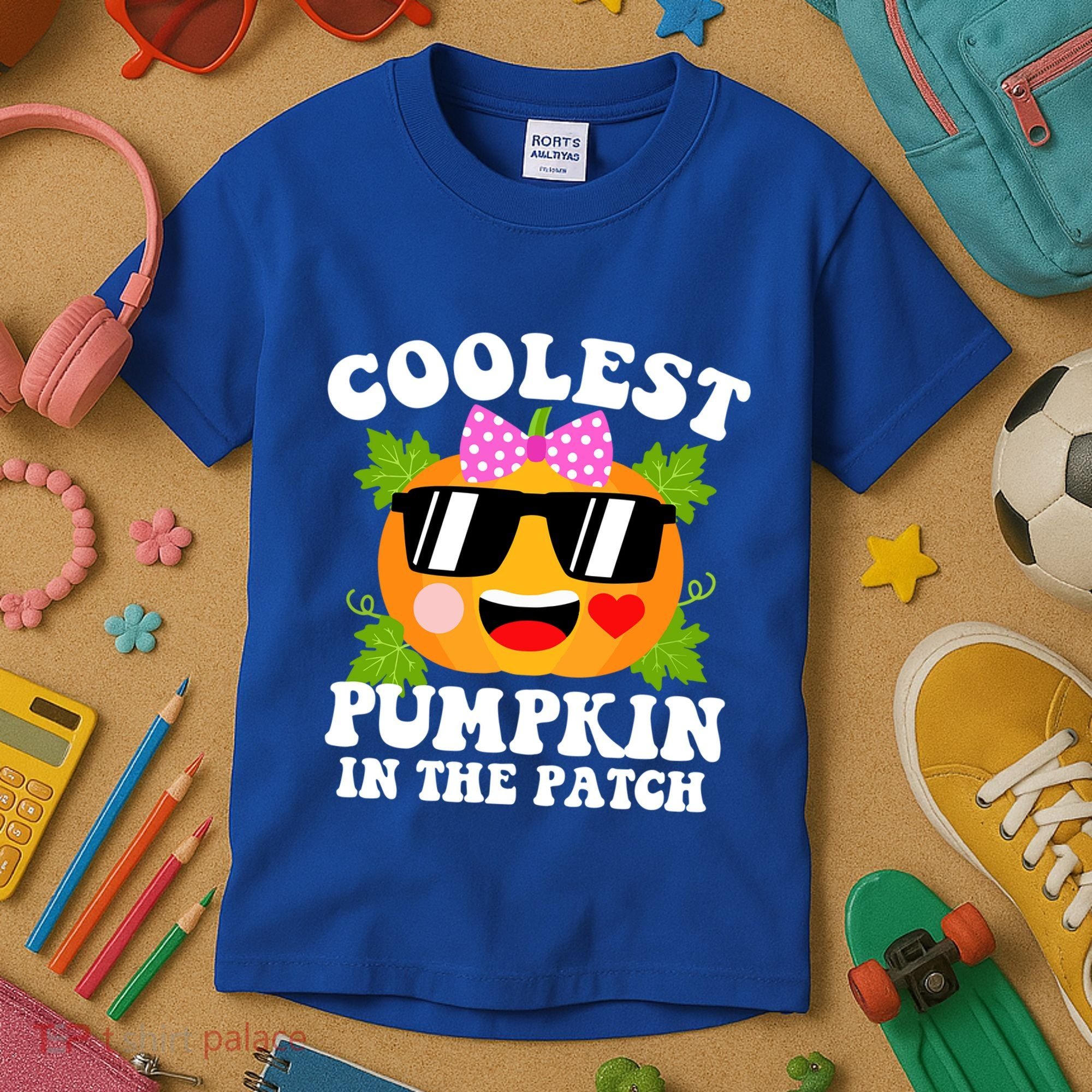 Coolest Pumpkin In The Patch Gift Funny Halloween Costume Gift Kids T-Shirt