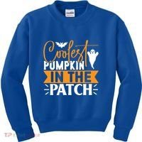 Coolest Pumpkin In The Patch Gift Kids Sweatshirt thumb 0