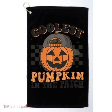 Coolest Pumpkin In The Patch Halloween Funny Gift Golf Towel