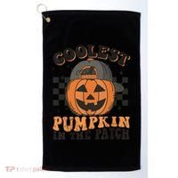 Coolest Pumpkin In The Patch Halloween Funny Gift Golf Towel thumb 0