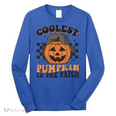 Coolest Pumpkin In The Patch Halloween Funny Gift Long Sleeve Shirt