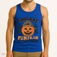 Coolest Pumpkin In The Patch Halloween Funny Gift Tank Top thumb 3