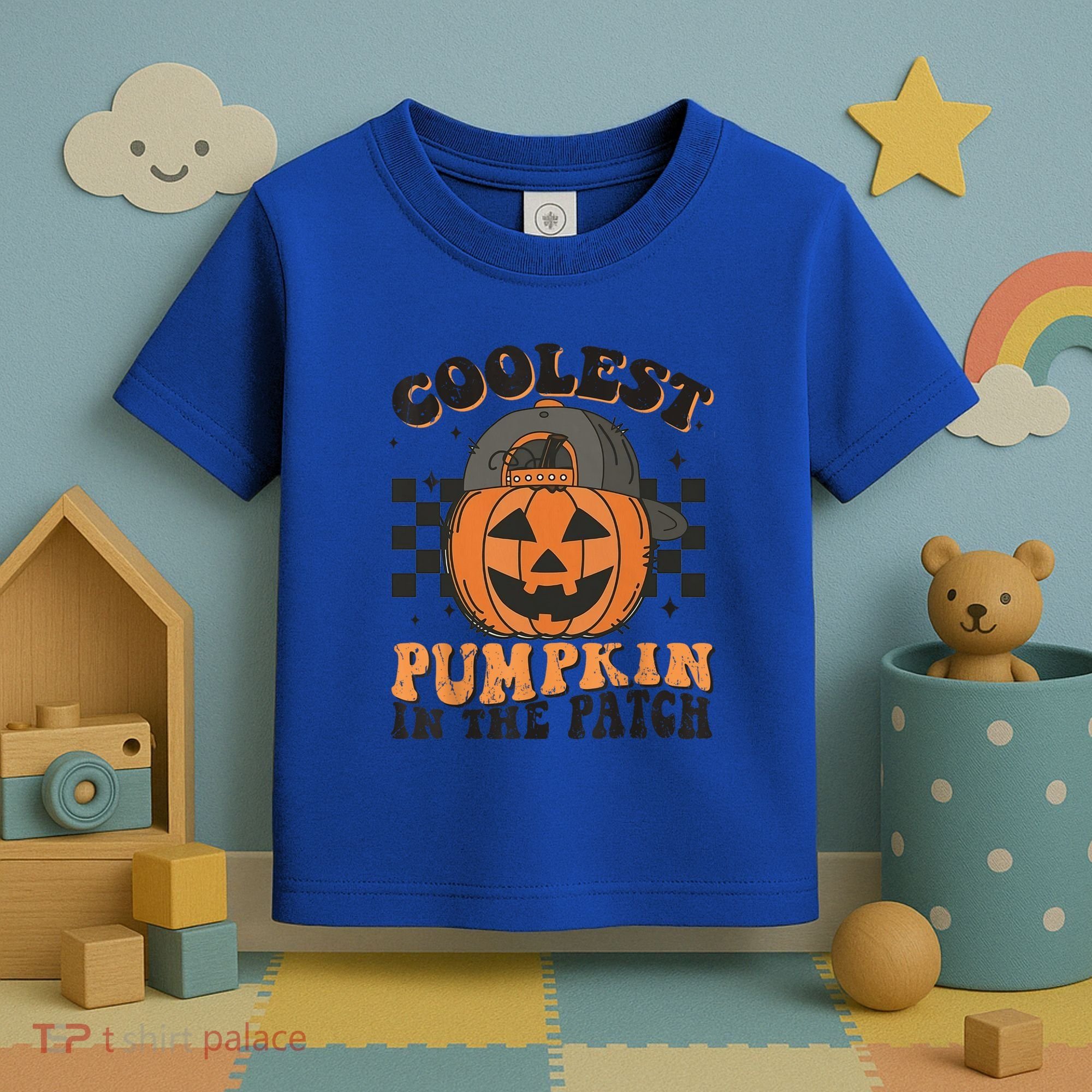 Coolest Pumpkin In The Patch Halloween Funny Gift Toddler T-Shirt
