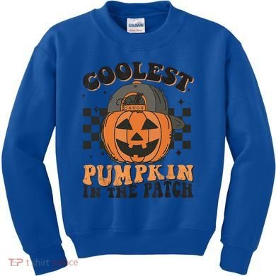 Coolest Pumpkin In The Patch Halloween Funny Gift Kids Sweatshirt