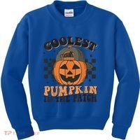 Coolest Pumpkin In The Patch Halloween Funny Gift Kids Sweatshirt thumb 0