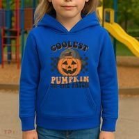 Coolest Pumpkin In The Patch Halloween Funny Gift Kids Hoodie thumb 3