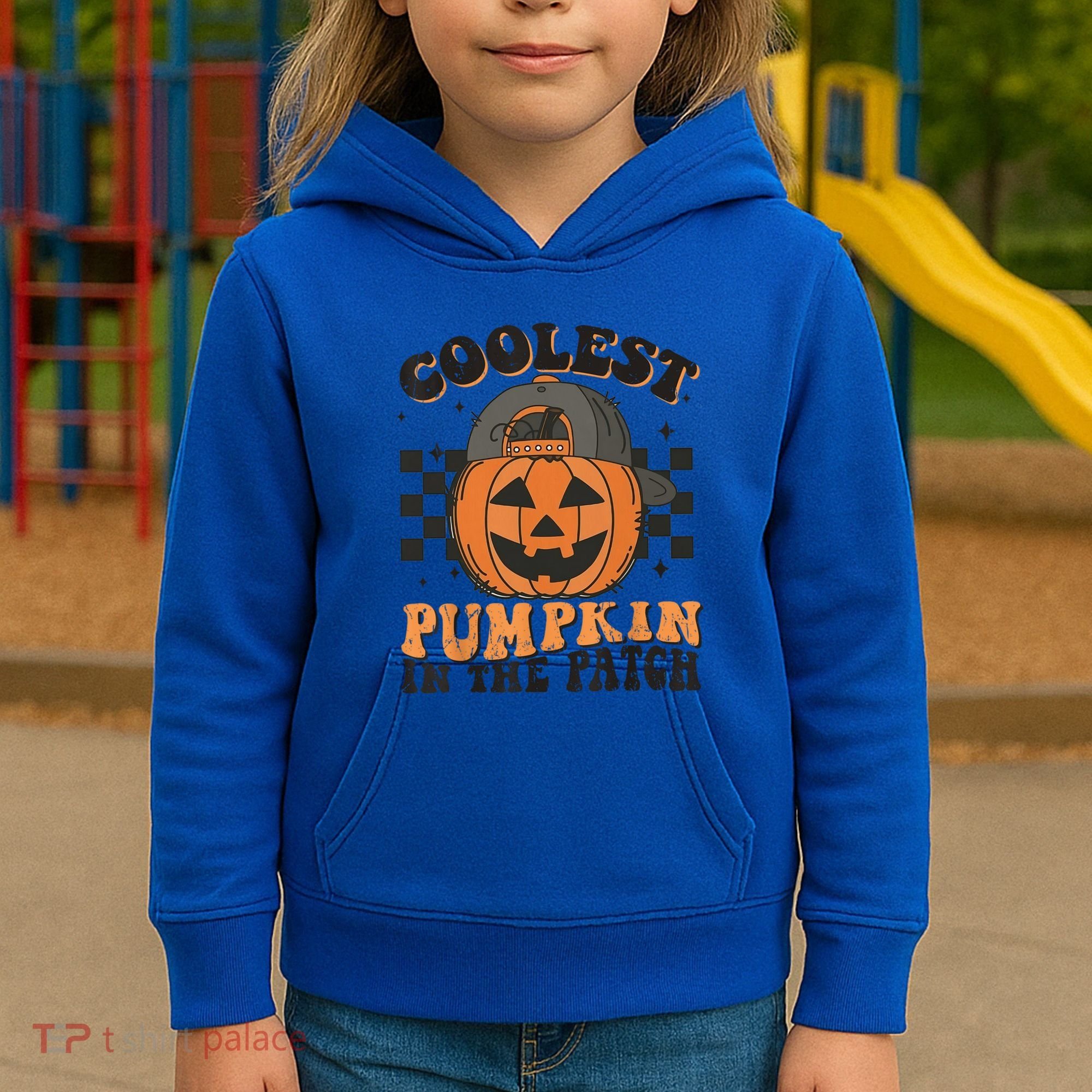 Coolest Pumpkin In The Patch Halloween Funny Gift Kids Hoodie