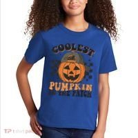 Coolest Pumpkin In The Patch Halloween Funny Gift Kids T-Shirt thumb 2