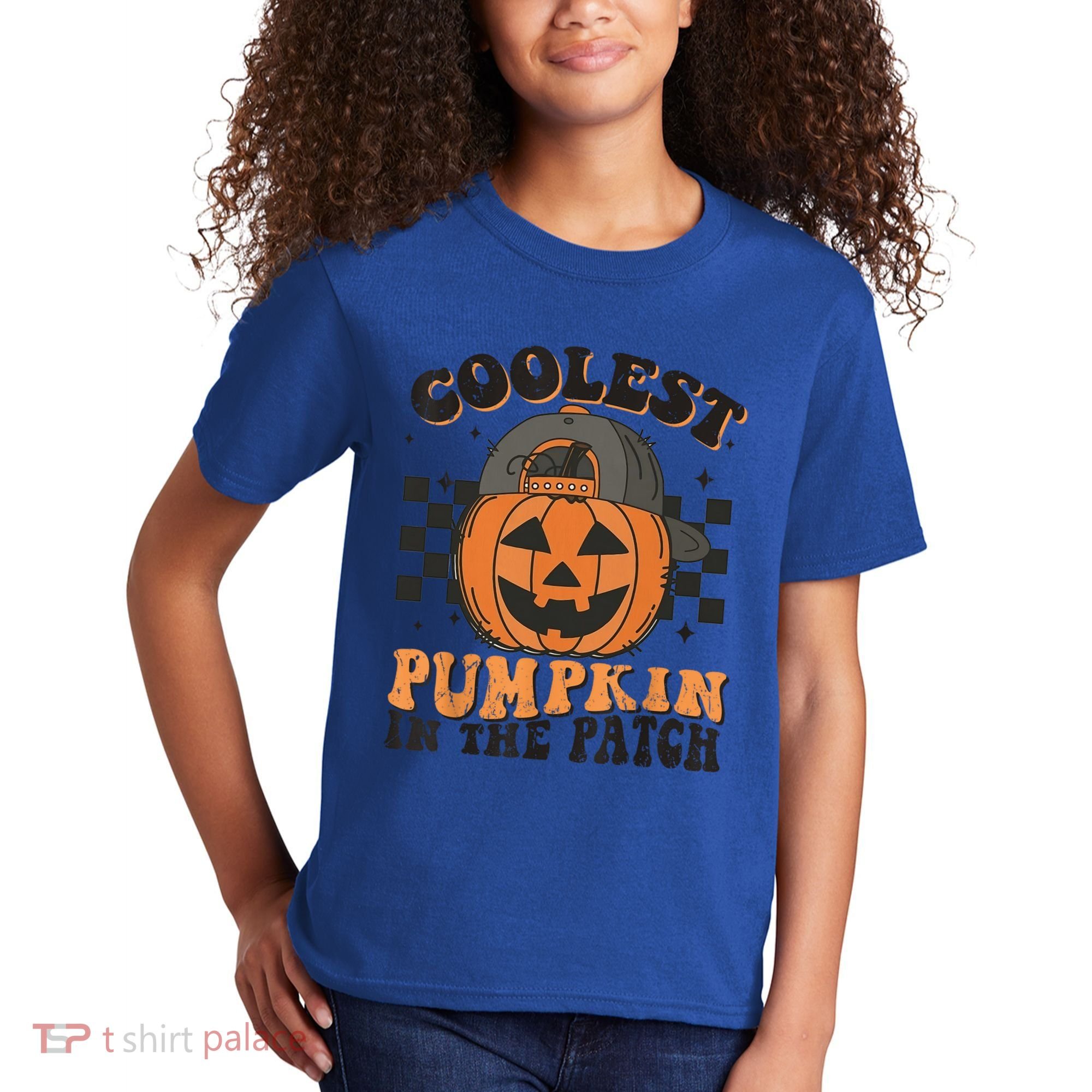 Coolest Pumpkin In The Patch Halloween Funny Gift Kids T-Shirt