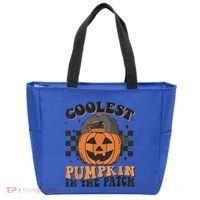 Coolest Pumpkin In The Patch Halloween Funny Gift Tote Bag thumb 0