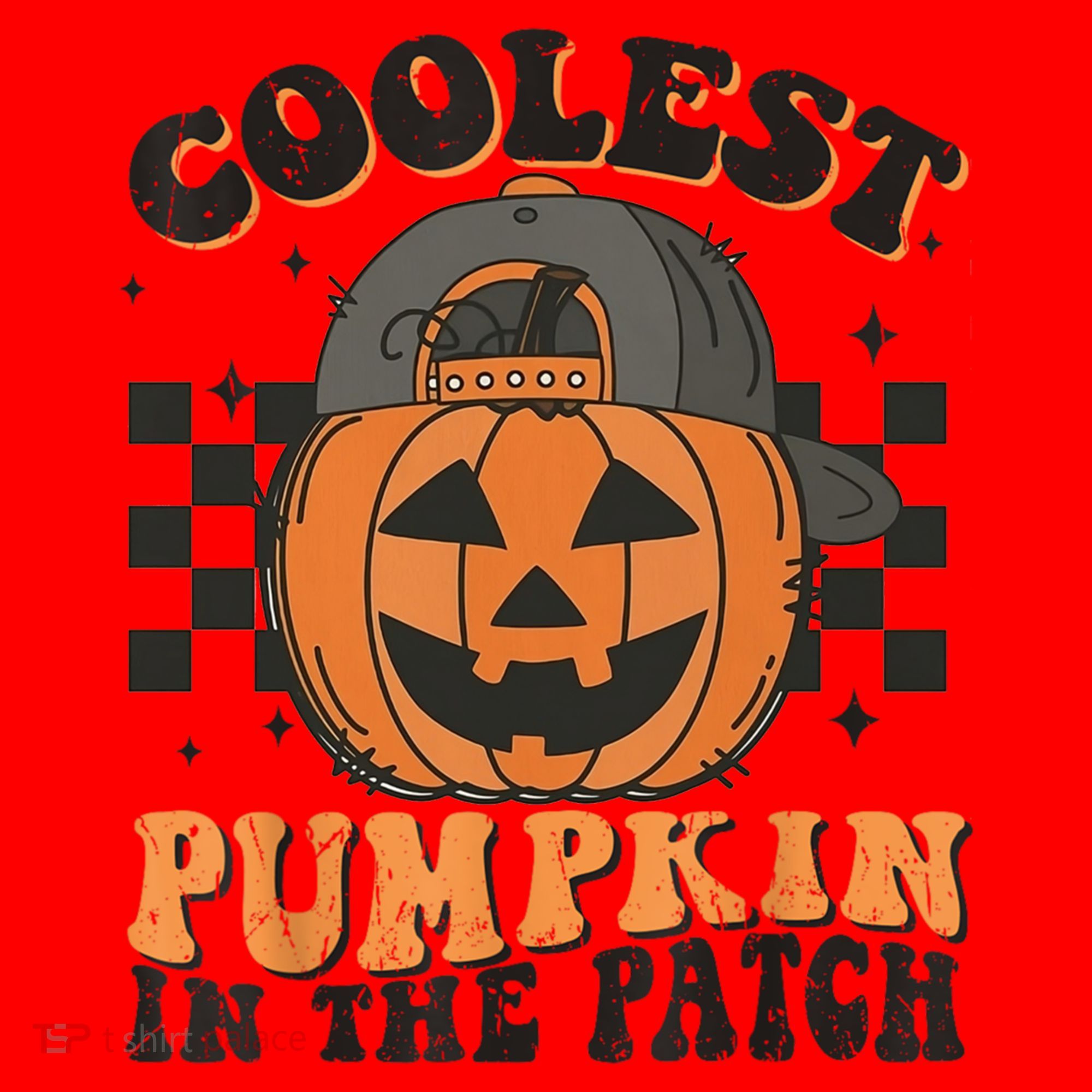 Coolest Pumpkin In The Patch Halloween Funny Gift Santa Hat