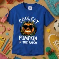Coolest Pumpkin In The Patch Gift Kids T-Shirt thumb 3