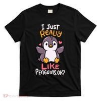 Cute Penguin I Just Really Love Penguins Ok Baby Gift T-Shirt thumb 0
