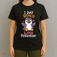 Cute Penguin I Just Really Love Penguins Ok Baby Gift T-Shirt thumb 4