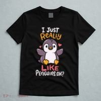 Cute Penguin I Just Really Love Penguins Ok Baby Gift T-Shirt thumb 5