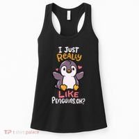 Cute Penguin I Just Really Love Penguins Ok Baby Gift Women's Tank Top thumb 0