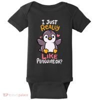 Cute Penguin I Just Really Love Penguins Ok Baby Gift Baby Bodysuit thumb 0