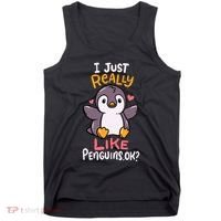 Cute Penguin I Just Really Love Penguins Ok Baby Gift Tank Top thumb 0