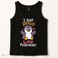 Cute Penguin I Just Really Love Penguins Ok Baby Gift Tank Top thumb 2
