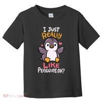 Cute Penguin I Just Really Love Penguins Ok Baby Gift Toddler T-Shirt thumb 0