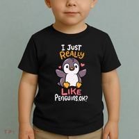 Cute Penguin I Just Really Love Penguins Ok Baby Gift Toddler T-Shirt thumb 2