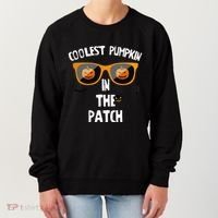 Coolest Pumpkin In The Patch Halloween Gift Cute Women's Sweatshirt thumb 0