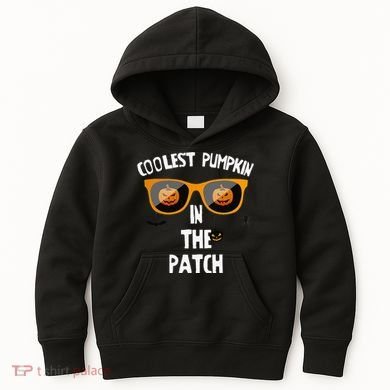 Coolest Pumpkin In The Patch Halloween Gift Cute Kids Hoodie