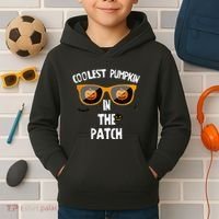 Coolest Pumpkin In The Patch Halloween Gift Cute Kids Hoodie thumb 2