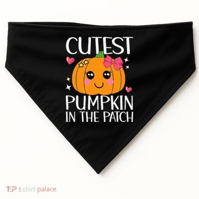 Coolest Pumpkin In The Patch Halloween Thanksgiving USA-Made Doggie Bandana