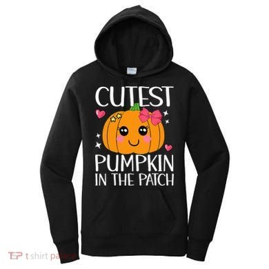 Coolest Pumpkin In The Patch Halloween Thanksgiving Women's Hoodie