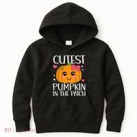 Coolest Pumpkin In The Patch Halloween Thanksgiving Kids Hoodie thumb 0
