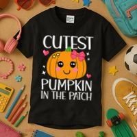 Coolest Pumpkin In The Patch Halloween Thanksgiving Kids T-Shirt thumb 3