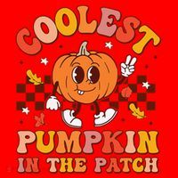 Coolest Pumpkin In The Patch Halloween Santa Hat thumb 1