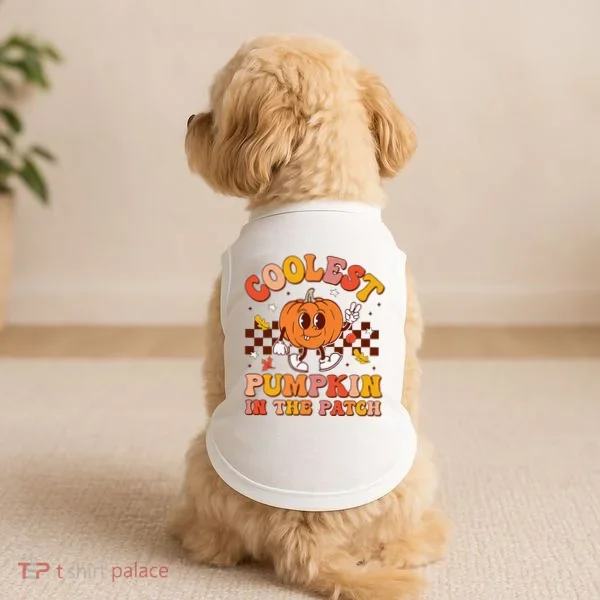 Coolest Pumpkin In The Patch Halloween Doggie Tank