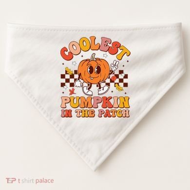 Coolest Pumpkin In The Patch Halloween USA-Made Doggie Bandana