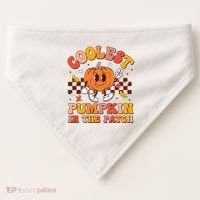 Coolest Pumpkin In The Patch Halloween USA-Made Doggie Bandana thumb 0